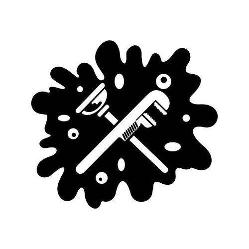 Plumber Wrench Tool 1 Vinyl Sticker