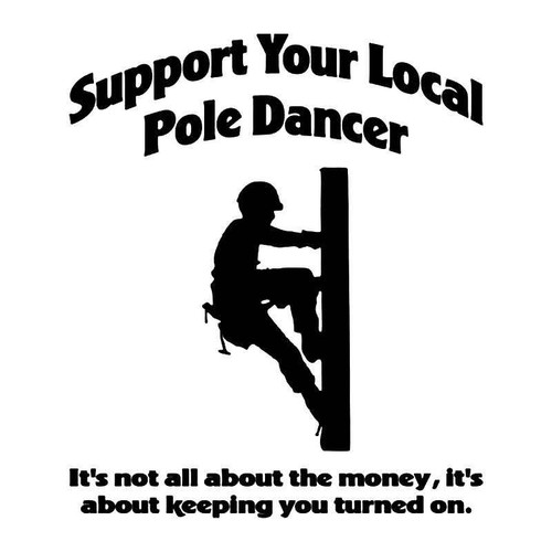 Pole Dancer Electrician Vinyl Sticker