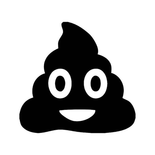 Poop Head Emoji Vinyl Sticker