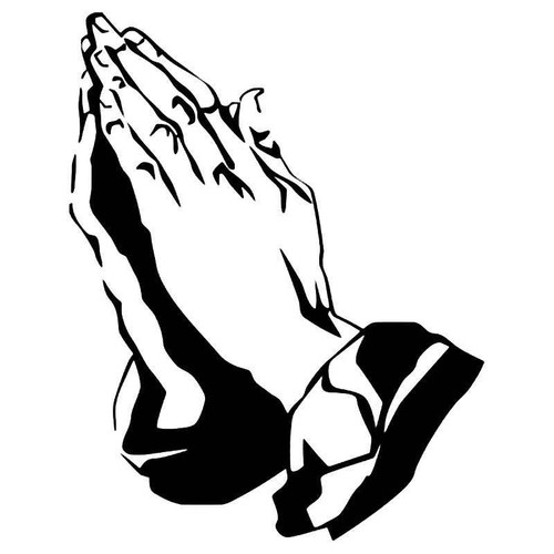 Praying Hands 1 Vinyl Sticker
