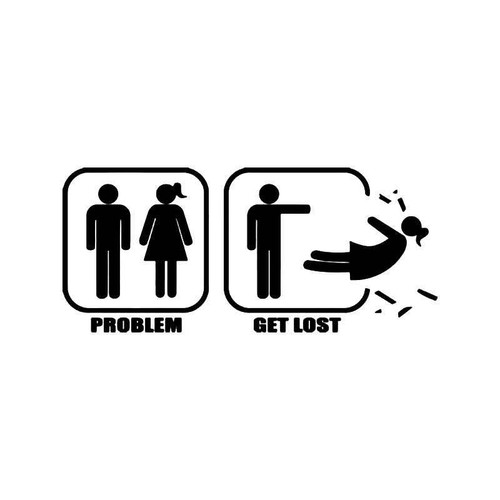 Problem Get Lost Girl Jdm Japanese Vinyl Sticker