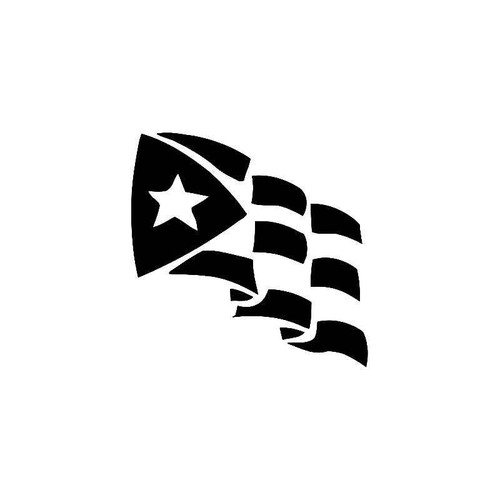 Puerto Rico Flag 2 Vinyl Sticker