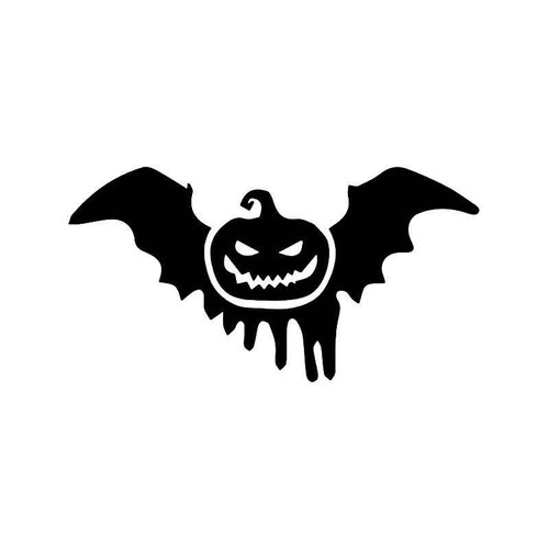 Pumpkin Bat Crossover Halloween Vinyl Sticker