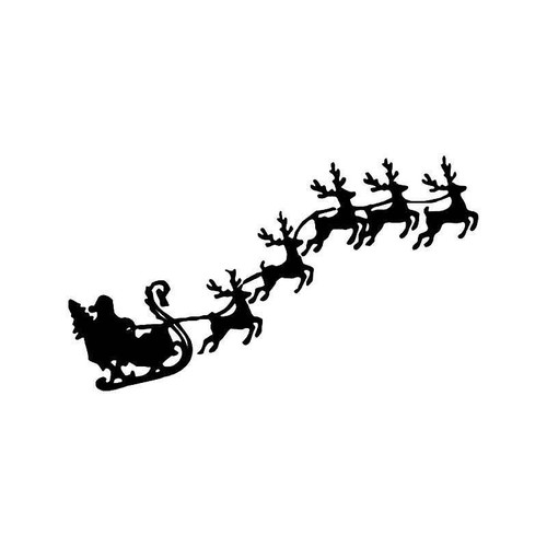 Santa Reindeer Vinyl Sticker
