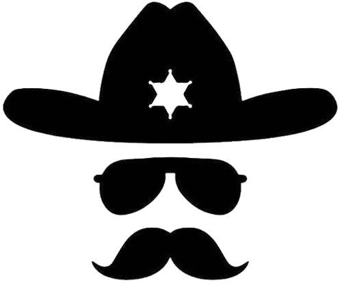 Sheriff Hat Mustache Sunglasses