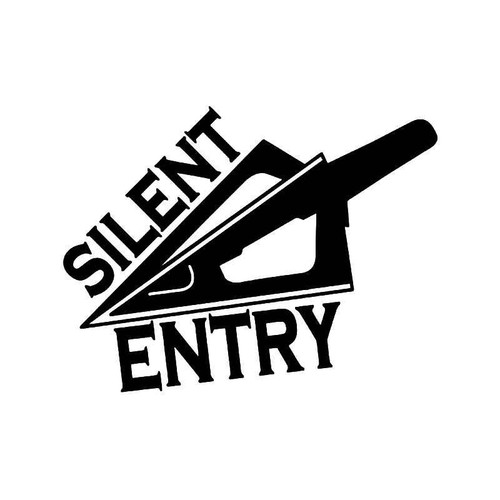 Silent Entry Bowhunting Arrow Head Vinyl Sticker