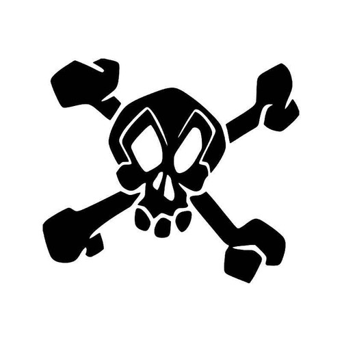 Skater Skull Crossbones Vinyl Sticker