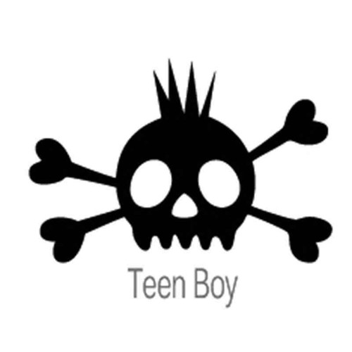 Skull Teen Boy 470 Vinyl Sticker