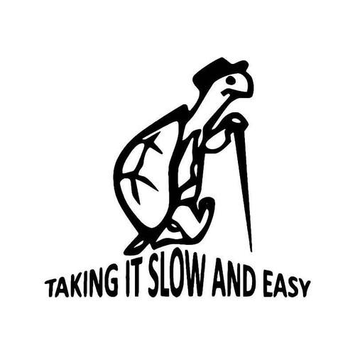 Slow And Easy Turtle Vinyl Sticker