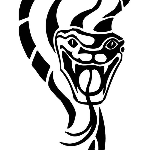 Tribal Cobra Snake 1 Vinyl Sticker