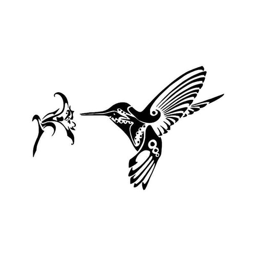 Tribal Hummingbird 2 Vinyl Sticker