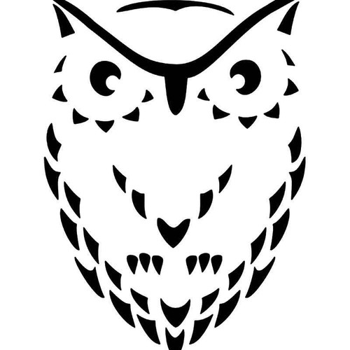 Tribal Owl Bird Vinyl Sticker