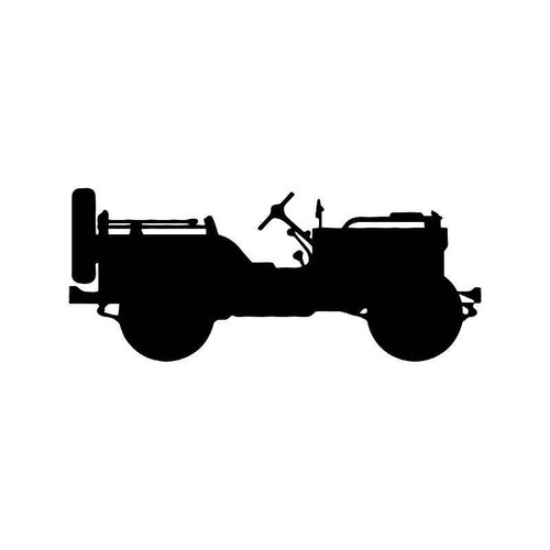 Wwii Us Army Willy Jeep Vinyl Sticker