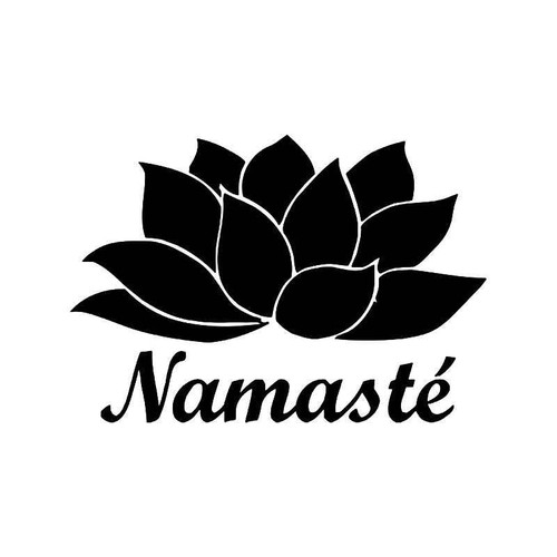 Yoga Namaste Lotus 8 Vinyl Sticker