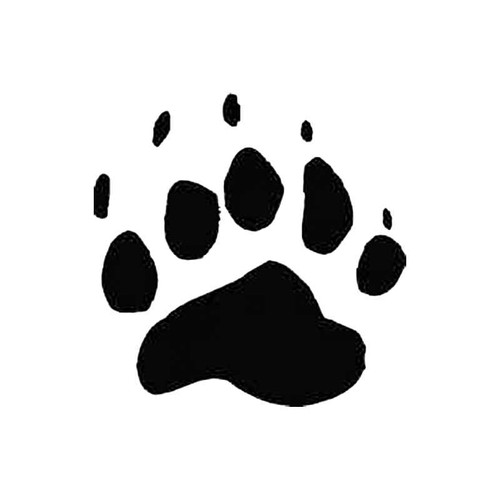 Black Bear Paw Print Tracks S Decal