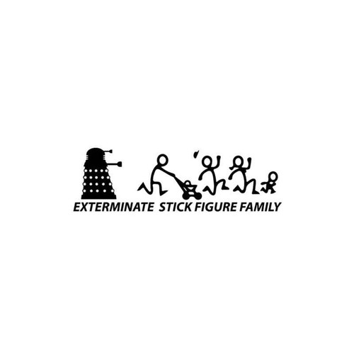 Doctor Who Exterminate Stick Figure Family