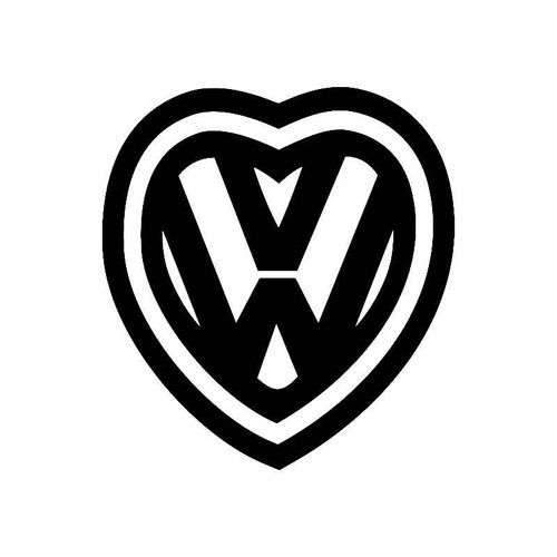 'Vw Love Heart Logo' Jdm Vw S Decal