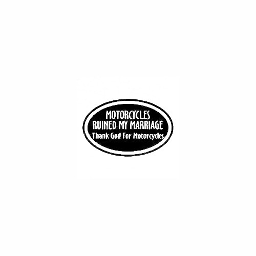 Motorcycles Ruined My Marriage Decal
Size option will determine the size from the longest side
Industry standard high performance calendared vinyl film
Cut from Oracle 651 2.5 mil
Outdoor durability is 7 years
Glossy surface finish
