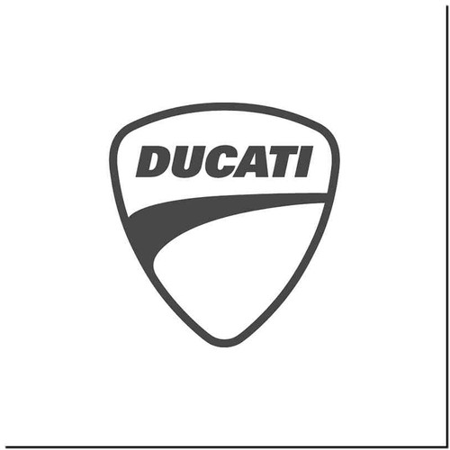 Ducati Escut White On Vinyl Decal Sticker
Size option will determine the size from the longest side
Industry standard high performance calendared vinyl film
Cut from Oracle 651 2.5 mil
Outdoor durability is 7 years
Glossy surface finish