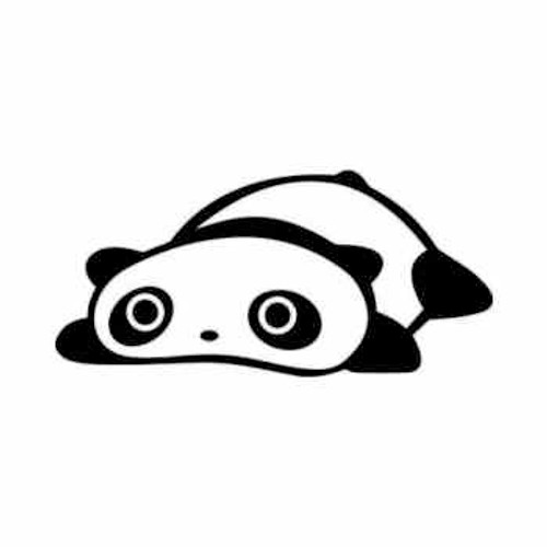 Cute Panda Bear Tired JDM Japanese Vinyl Decal Sticker

Size option will determine the size from the longest side
Industry standard high performance calendared vinyl film
Cut from Oracle 651 2.5 mil
Outdoor durability is 7 years
Glossy surface finish