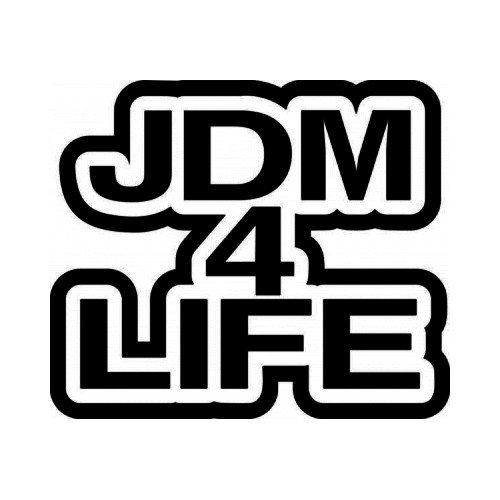 JDM 4 Life Japanese Vinyl Decal Sticker

Size option will determine the size from the longest side
Industry standard high performance calendared vinyl film
Cut from Oracle 651 2.5 mil
Outdoor durability is 7 years
Glossy surface finish