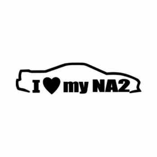 I Love My NA2 JDM Japanese Vinyl Decal Sticker

Size option will determine the size from the longest side
Industry standard high performance calendared vinyl film
Cut from Oracle 651 2.5 mil
Outdoor durability is 7 years
Glossy surface finish