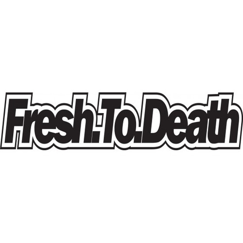 Fresh. To. Death JDM Car Vinyl Sticker Decal

Size option will determine the size from the longest side
Industry standard high performance calendared vinyl film
Cut from Oracle 651 2.5 mil
Outdoor durability is 7 years
Glossy surface finish