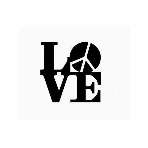 Love Peace Sign  Vinyl Decal Sticker

Size option will determine the size from the longest side
Industry standard high performance calendared vinyl film
Cut from Oracle 651 2.5 mil
Outdoor durability is 7 years
Glossy surface finish