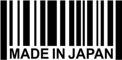 Made In Japan Barcode JDM Decal  Style 1

Size option will determine the size from the longest side
Industry standard high performance calendared vinyl film
Cut from Oracle 651 2.5 mil
Outdoor durability is 7 years
Glossy surface finish