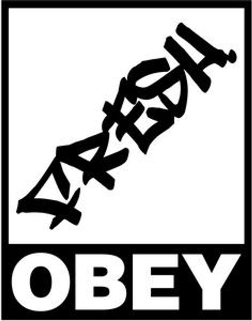 Obey Fresh JDM Decal

Size option will determine the size from the longest side
Industry standard high performance calendared vinyl film
Cut from Oracle 651 2.5 mil
Outdoor durability is 7 years
Glossy surface finish