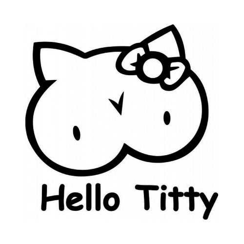 Hello Kitty Titty Bow Tie Boobs Tits JDM Japanese Vinyl Decal Sticker 3 Measurement option represents the longest side Industry standard high performance calendared vinyl film Cut from 2.5 mil Premium Outdoor Vinyl Outdoor durability is 7 years Glossy surface finish