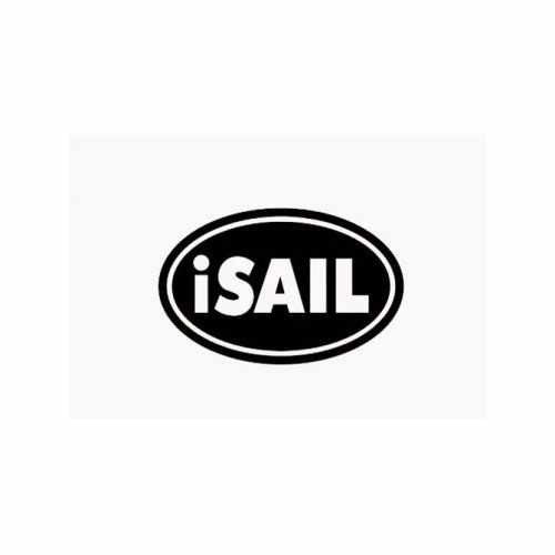 Isail Oval  Vinyl Decal Sticker

Size option will determine the size from the longest side
Industry standard high performance calendared vinyl film
Cut from Oracle 651 2.5 mil
Outdoor durability is 7 years
Glossy surface finish