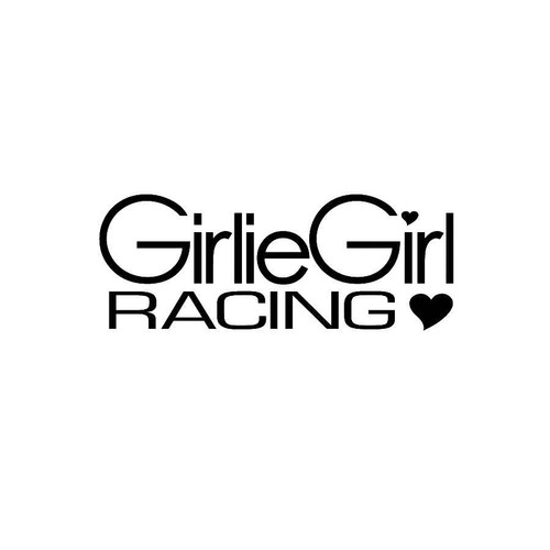 GirlieGirl Racing Decals  Vinl Decal Car Graphics Made from only the best quality vinyl Glossy Outdoor lifespan 5 -7 years Indoor lifespan is much longer Easy application