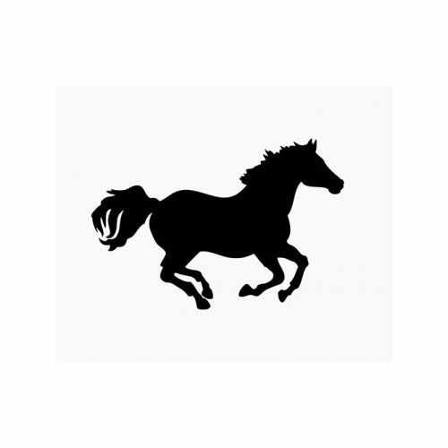 Horse Running  Vinyl Decal Sticker

Size option will determine the size from the longest side
Industry standard high performance calendared vinyl film
Cut from Oracle 651 2.5 mil
Outdoor durability is 7 years
Glossy surface finish