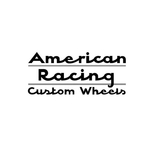 American Racing Custom Wheels Decals  Vinl Decal Car Graphics Made from only the best quality vinyl Glossy Outdoor lifespan 5 -7 years Indoor lifespan is much longer Easy application