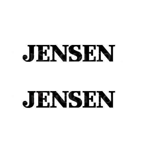 Jensen Audio Sticker Made from only the best quality vinyl Glossy Outdoor lifespan 5 -7 years Indoor lifespan is much longer Easy application