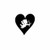 heart and angel 6_ Black Vinyl Decal Sticker <div> High glossy, premium 3 mill vinyl, with a life span of 5 – 7 years! </div>