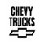 Chevy Truck Stacked  Vinyl Decal High glossy, premium 3 mill vinyl, with a life span of 5 - 7 years!