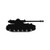 Army Tank Silhouette 3  Sticker   Vinyl Decal High glossy, premium 3 mill vinyl, with a life span of 5 - 7 years!