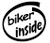 Biker Inside Vinyl Decal High glossy, premium 3 mill vinyl, with a life span of 5 - 7 years!