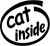 Cat Inside Vinyl Decal High glossy, premium 3 mill vinyl, with a life span of 5 - 7 years!