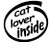 Cat Lover Inside Vinyl Decal High glossy, premium 3 mill vinyl, with a life span of 5 - 7 years!