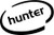 Hunter Oval Vinyl Decal High glossy, premium 3 mill vinyl, with a life span of 5 - 7 years!