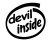 Devil Inside Vinyl Decal High glossy, premium 3 mill vinyl, with a life span of 5 - 7 years!