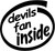 Devils Fan Inside Vinyl Decal High glossy, premium 3 mill vinyl, with a life span of 5 - 7 years!