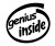 Genius Inside Vinyl Decal High glossy, premium 3 mill vinyl, with a life span of 5 - 7 years!