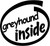 Greyhound Inside Vinyl Decal High glossy, premium 3 mill vinyl, with a life span of 5 - 7 years!