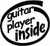 Guitar Player Inside Vinyl Decal High glossy, premium 3 mill vinyl, with a life span of 5 - 7 years!