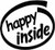 Happy Inside Vinyl Decal High glossy, premium 3 mill vinyl, with a life span of 5 - 7 years!