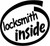 Locksmith Inside Vinyl Decal High glossy, premium 3 mill vinyl, with a life span of 5 - 7 years!